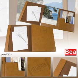 Carpeta Directorio de Base de sobremesa de habitación hotel huésped AWHT 122